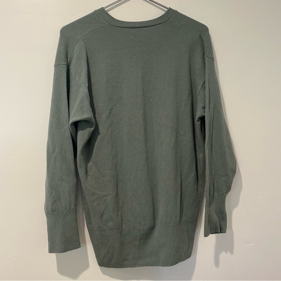 Sisley 100% virgin wool sweater sage womens Medium - Picture 2 of 6